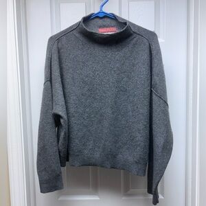 Anthropologie Pilcro 100% Cashmere Cropped Sweater | Gray Oversized | Size S